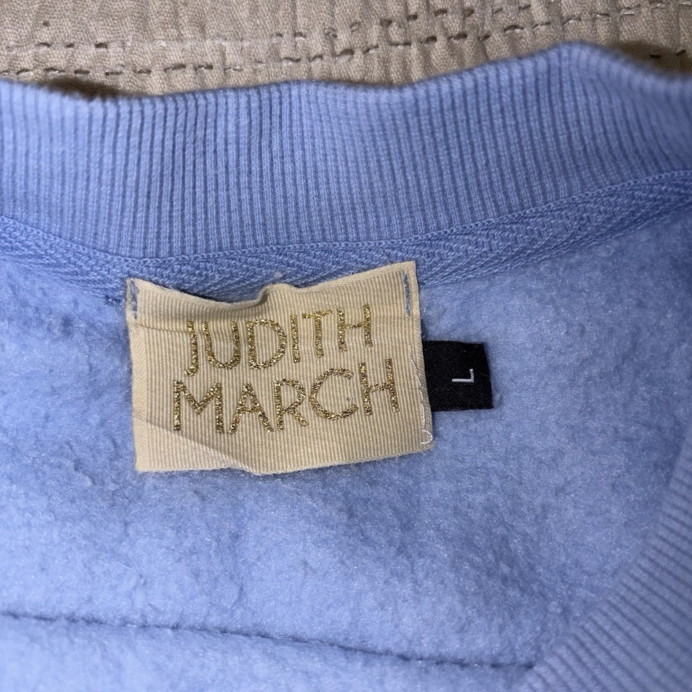 Judith March Merry n bright Sz L blue Oversized Pullover Boxy - Picture 3 of 9